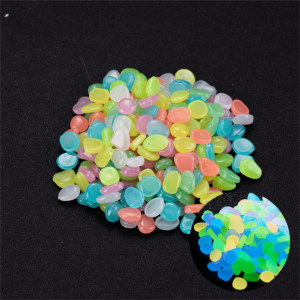 NAIL SALON 50/100Pcs Long-lasting Luminous Pebbles High Brightness Handmade Artificial Fluorite Stone Creative Multicolor Glow-in-the-Dark Pebbles for Walkway Decoration