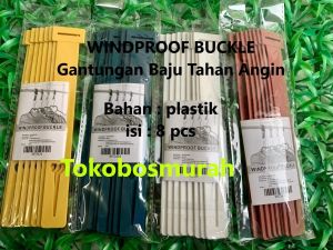 Windproof Buckle Portabel Gantungan baju Anti angin Isi 8 pcs