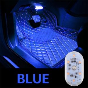 Car Interior LED Sensor Light USB Rechargeable Touch Switch Wireless Ambient Lamp