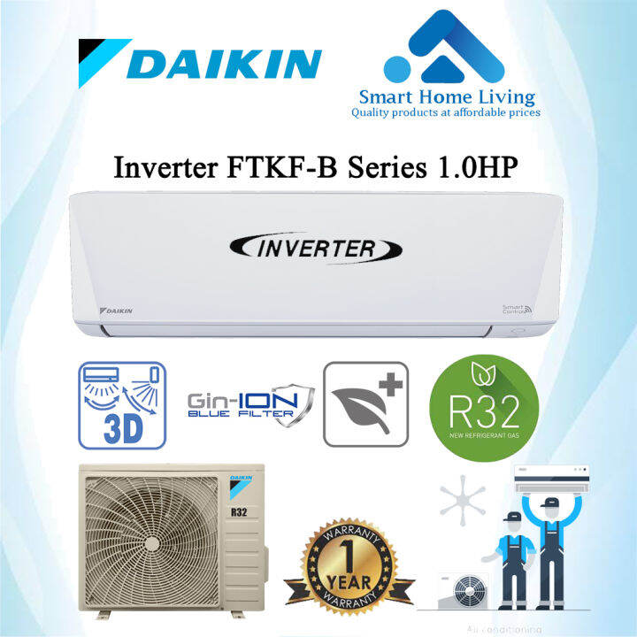 Daikin 1HP-2.5HP R32 Standard Inverter Air Conditioner FTKF-B Series ...