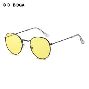 OQ BOGA 25 Colors Fashion Metal Oval Frame Sunglasses Women Men Eye Protection Sun Glasses
