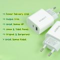 Adaptor ROBOT 2 Colokan USB-A dan Type-C Fast Charging Iphone RT-K8+ Plus Kepala Charger Robot USB Type C 12W 2.4A Power Delivery PD Fast Charging Adaptor Casan Batok K8+  Charger HP / Charger Robot / Charger Original / Adapter Original / Adapter. 