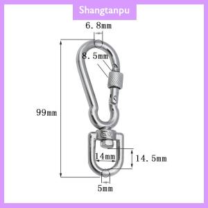 [shangtanpu] Stainless Steel Swivel Snap Hooks Locking Dog Leash Buckle Quick Release Buckle Carabiner Clips For Dog Walking Camping