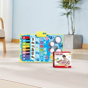 BW -M378 Mainan Edukasi Anak Playmat 2IN1 Music Mat Piano Drum / Mainan Anak Karpet Alat Musik