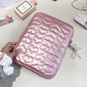 Laptop Bag Han Style Ins Love Heart Bow Tie Pearl Shockproof Tablet PC Liner Package Suitable for 9.7 11 13 14 15.6-Inch