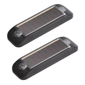 2PCS Wireless LED Solar Motorcycle Strobe Light Waterproof Car Bike Truck Anti-collision LED Warning Light Signal Lamp