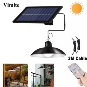 Vimite  LED solar outdoor pendant/ceiling suspension light/with remote control solar panel light bulb water waterproof IP67 lighting light for villa gardens