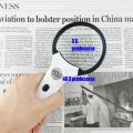 KCP TH-7505 Kaca Pembesar 2 kaca Lup genggam 4 LED + led UV Magnifier. 