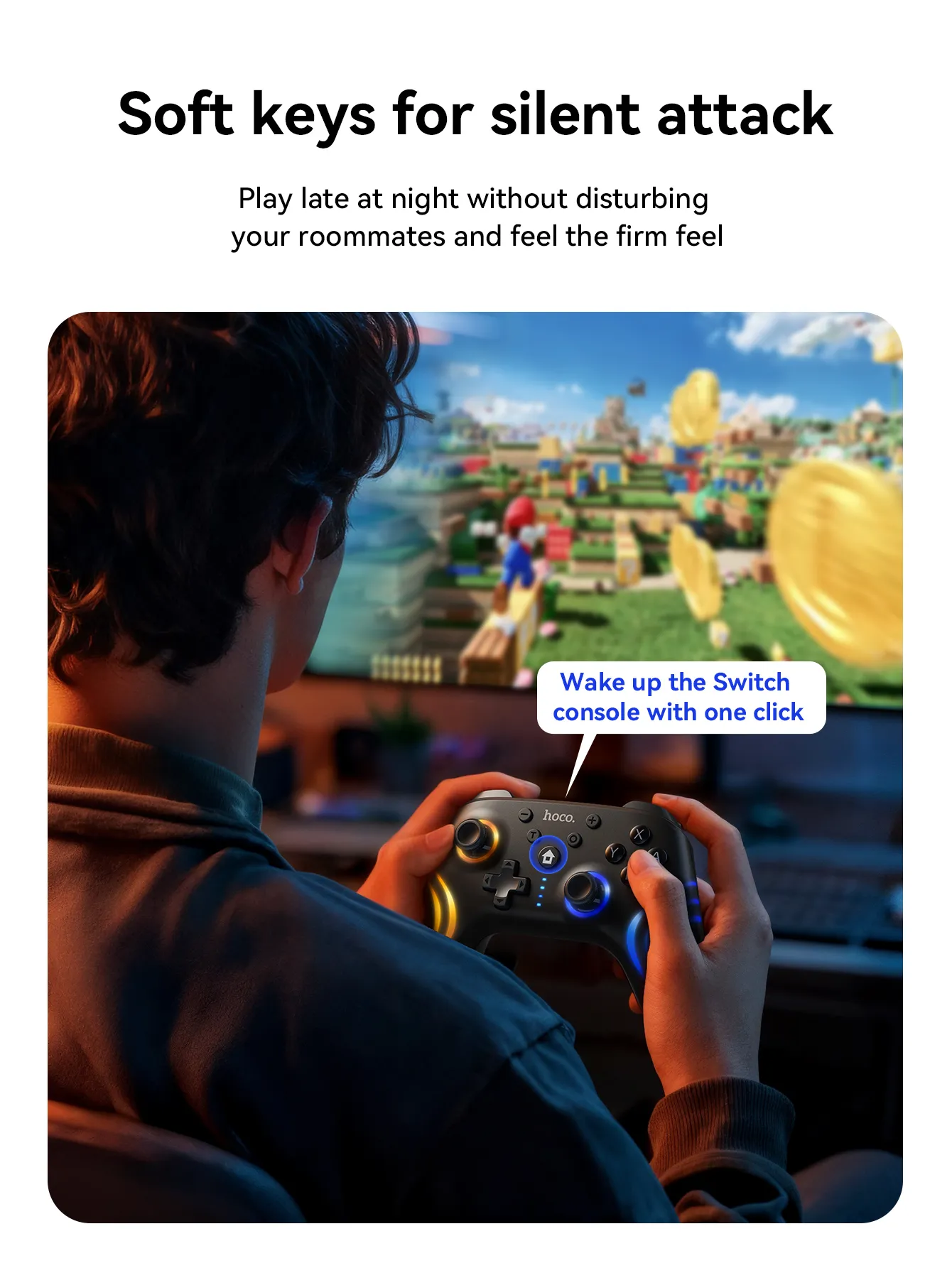Hoco GA2 Unicorn Multi-function Wireless Game Controller description image 6