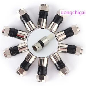 dongchigai 10 pcs RG6 F TYPE COMPRESSION 2.7cm คุณภาพสูง Snap Seal plug CONNECTOR