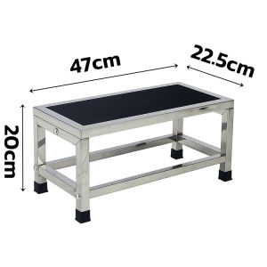 Stainless Foot Stool medical stainless steel footstool (double) suitable for hospital beds