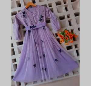 GAMIS ANAK BROKAT TANIA DRESS UMUR 3-15 TAHUN//  Gamis ceruty Kupu-kupu Dress