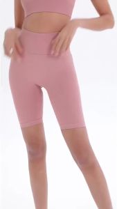 Seamless High-Waisted Womens Fitness Shorts 5-Inch Butt-Lifting Sports Pants for Running and quick-drying Yoga MS0051-A