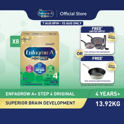 [Bundle of 8] Enfagrow A+ Step 4 (4Y+) Original Milk Formula Powder (1.74kg x 8)
