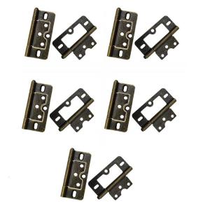 Set of 10 Multipurpose Without Mortise Door Hinges Silents Bifold Styles for Home Furniture Cabinets and Window