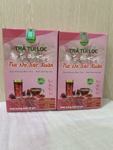 Combo 4 hộp trà đỏ sắc xuân Bảo Khang trà astiso gạo lứt kỳ tử táo đỏ hoa hồng giúp đẹp da thanh lọc cơ thể giảm cân ngủ ngon HN
