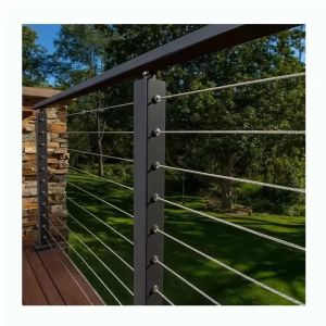 YL METAL wholesale price railing stainless steel staircase balcony deck railing handrail fence wire rope railing.