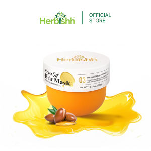Herbishh Argan Oil Hair Mask 300ml | Deep Conditioning Repair for Dry Damaged Hair
