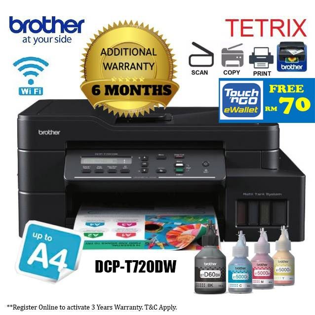 BROTHER DCP-T520W / DCP-T720DW Refill Ink Tank System 3 in 1 Colour ...