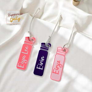 Personalized Name Tag – Custom Tags for Luggage Bags Water Bottles & Keychains