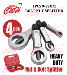4PCS 9-27MM RUSTED DAMAGED STUCK BOLT LUG NUT SCREW SPLITTER EXTRACTOR BREAKER REMOVER TOOL PEMBUKA PECAH SKRU NAT KARAT