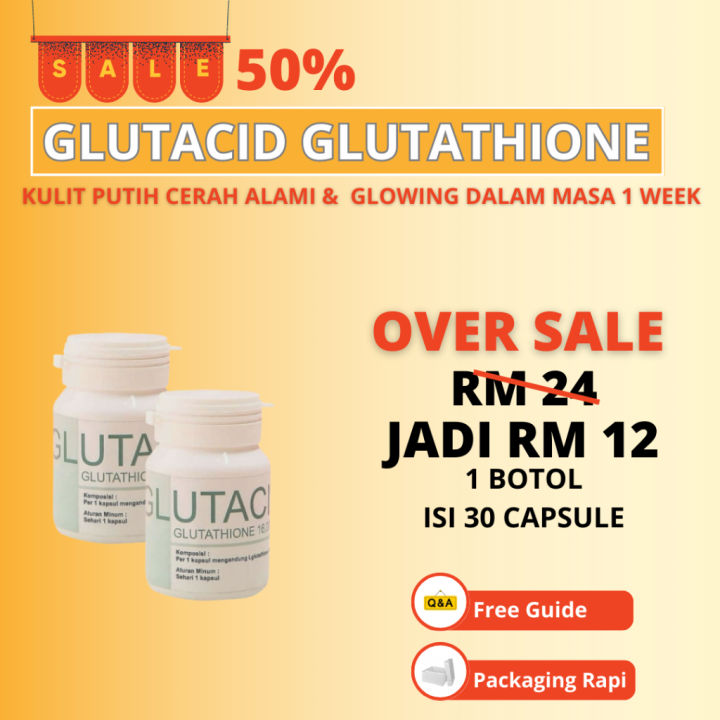 GLUTACID GLUTATHIONE WHITENING BOOSTER (10 kapsul) Whitening Booster ...