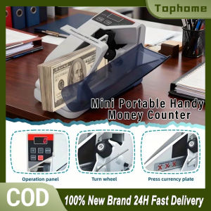 V40 Mini Portable Handy Money Counter for All Note Bill Currency Counter Cash Counting Machine Automatic Cash Registe US Plug