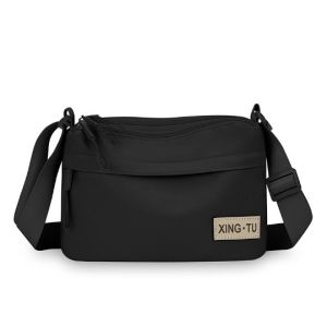 FXSAXUNN 【COD】กระเป๋าสะพายไหล่ลำลองที่เรียบง่ายความจุขนาดใหญ่กระเป๋าสะพายไหล่อเนกประสงค์ Oxford ผ้ากันน้ำ Commuter
