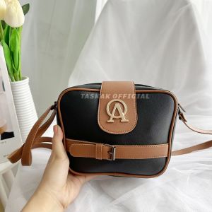 NEW (BISA COD) Tas Selempang Wanita Viral Bahan Kulit Premium - Slingbag kekinian Model Kekinian 2023-Tali Bisa Di Sesuaikan