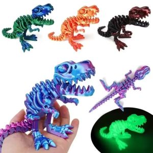 GTRBFDS Joints Move Freely 3D Printed Dragon Set Movable Joints Flexible Parrot Figure Model  Skeleton Structure Dinosaur Crafts Model Gifts