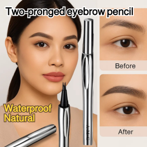 【Double-head eyebrow pencil】 Two-pronged eyebrow pencil Extremely fine water eyebrow pencil Natural and long-lasting without smudging Each eyebrow is clearly visible Waterproof and sweat-proof without fading