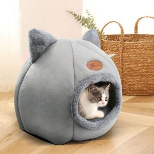 OUTOPEN Comfortable Washable Soft Cat Mat Cave Puppy Basket House for Kitten Cat Cushion Cat Bed Pet Supplies Dog House
