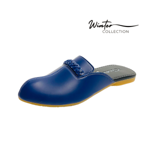 WINTERCOLLECT SANDAL SEPATU WANITA CORLIS TUTONG BUSTONG KARET KULIT MOTIF RANTAI WARNA BIRU