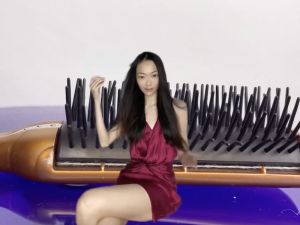 Dr.TWL Silk Press Hair Brush Straightener Dermatologist Designed Anti-Static Anti-Frizz Straightening Hair Brush