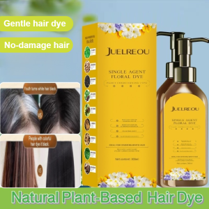 Plant-Based Hair Coloring Agent Floral Fragrance Dye Natural Hair Dyeing Cream Nourishes Hair Cover White Hair Bubble No-Hair-Damaging