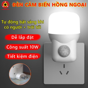 Đèn Cảm Biến Hồng Ngoại SL09 Tự Động Bật Tắt Linh Hoạt Công Suất 10W Vỏ Chịu Nhiệt Tốt Nhỏ Gọn