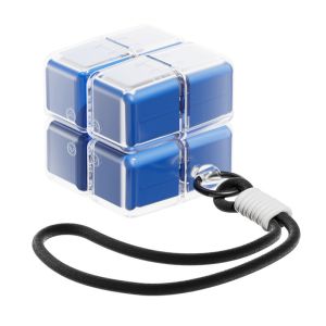 FUDESHE แม่เหล็ก กล่องยาลูกบาศก์มายากล ป้องกันความชื้น 8 ช่อง กล่องจัดยา สร้างสรรค์ พร้อมสายคล้อง กล่องใส่แท็บเล็ต สำหรับบ้านและการเดินทาง