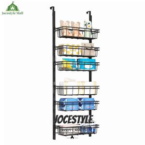 [Jocestyle Mall]6-Tier Over The Door Pantry Organizer Detachable Metal Hanging Door Organizer No Drill for Kitchen Laundry Room Bathroom