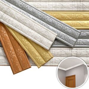 CREATIVE PAVILION Tự làm Tự dính Chống thấm nước Dán viền tường Trang trí nhà cửa Giấy dán tường chân tường Dán tường