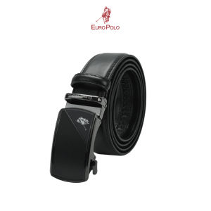 Euro Polo Exclusive Black Mens Automatic Buckle Casual Modern Belt with Gift Box Tali Pinggang Lelaki - EBL 1501 A
