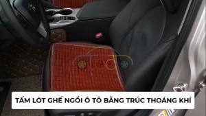 Tấm lót ghế trúc 42x42cm cho ô tô và ghế văn phòng thoáng mát dễ vệ sinh