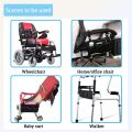 Black Wheelchair Side Pouch Portable Armrest Pouch 3 Pockets Wheelchair Side Bag For Wheelchair. 