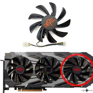 พัดลมการ์ดจอ POWERCOLOR RX5700 RX5700XT Red Devil graphics card cooling fan