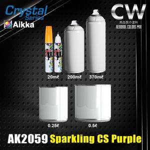 2K Paint AIKKA AK2059 Sparkling CS Purple CRYSTAL SERIES Colour Car Motor Paint DIY Aerosol Spray Cat Bancuh Kereta