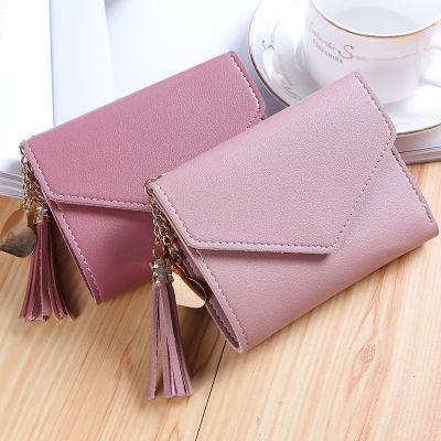 C & K women carved name Square Wallet tassel female mini wallet folding multi pocket buckle newspaper card holder money bag birthday gift