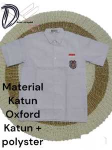 BAJU PUTIH SD LENGAN PENDDEK BAHAN KATUN OXFORD SERAGAM SEKOLAH ANAK SD