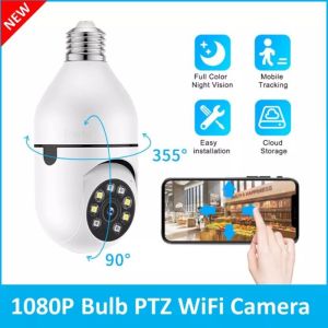 CCTV WIFI PTZ Bohlam Lampu E27 CCTV Nirkabel HD 1080P CCTV Wireless Dual Light IR Sensor - SLN