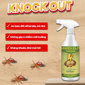 Dung Dịch Xịt Diệt Mối Mọt Tận Gốc Knock Out 500ml Nguồn Gốc Thảo Mộc Diệt Mối Mọt Gỗ Tủ Bếp Sàn Gỗ Vệ Sinh Đồ Gia Dụng