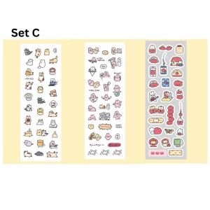 Korean Cartoon Animal Stickers Rabbit Graffiti DIY Notebook Diary Scrapbook Decals