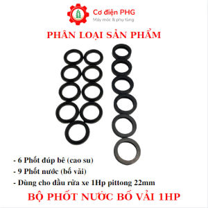Phốt nước bố vải phốt đầu phun xịt áp lực 1HP - 2HP (22mm - 30mm)